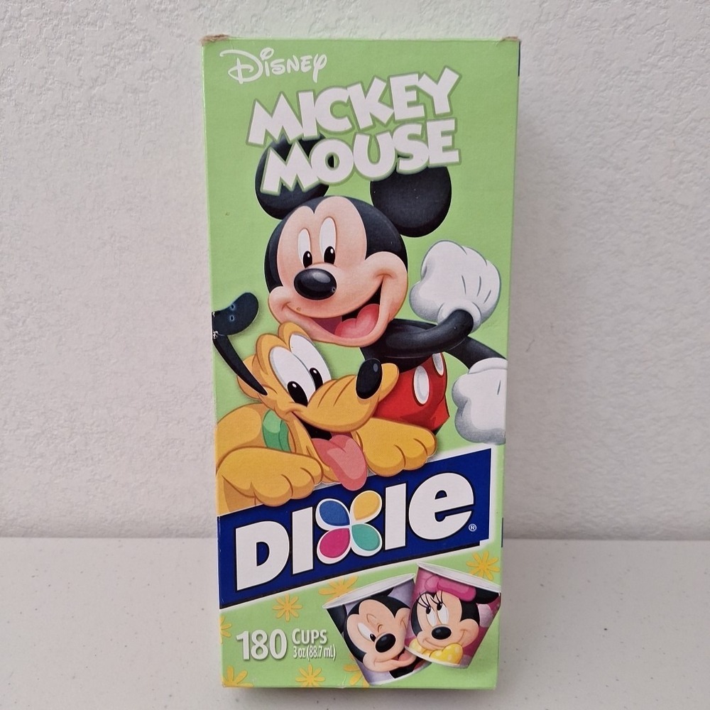 Vintage Disney Mickey Mouse Dixie Cups 3oz cups, 180 Cups, Open Box, NEW
